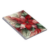フェスティバルパーソナライズされたフローラインクポインセチア ノートブック (右側)