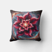 フェスティバルパーソナライズされたフローラポインセチア銀河系 クッション (裏面)