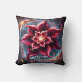 フェスティバルパーソナライズされたフローラポインセチア銀河系 クッション (正面)