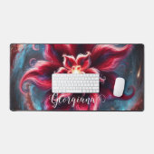 フェスティバルパーソナライズされたフローラポインセチア銀河系 デスクマット (キーボード&マウス)