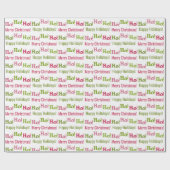 フェスティバルパーソナライズされたホホホホホクリスマスホリデー ラッピングペーパー (フラット)