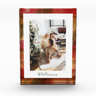 フェスティバルパーソナライズされたホリデーウォーミングプライドファミリーレッド フォトブロック