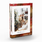 フェスティバルパーソナライズされたホリデーウォーミングプライドファミリーレッド フォトブロック (左)