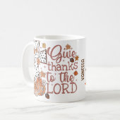 フェスティバルパーソナライズされた感謝祭セラミックマグカップ コーヒーマグカップ (正面左)