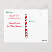 フェスティバルパーソナライズされた格言ホリデークリスマスカード ポストカード (裏面)