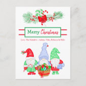 フェスティバルパーソナライズされた格言ホリデークリスマスカード ポストカード (正面)