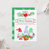 フェスティバルパーソナライズされた格言ホリデークリスマス カード (正面/裏面インサイチュ)