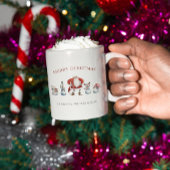 フェスティバルパーソナライズされた雪だるまクリスマス コーヒーマグカップ