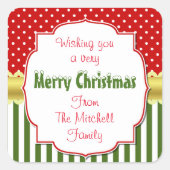 フェスティバルパーソナライズされた スクエアシール (正面)