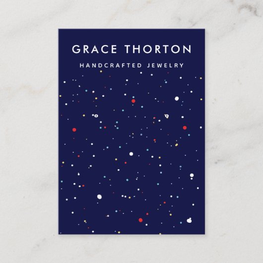 フェスティバルパーティーイヤリングジュエリー表示カード 名刺 (正面)