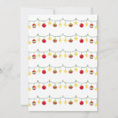 フェスティバルパーティークリスマスファミリーおもしろいディナー 招待状 (裏面)