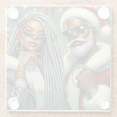 フェスティバルパーティーサンタ ガラスコースター (裏面)