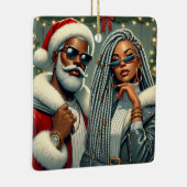 フェスティバルパーティーサンタ セラミックオーナメント (右)