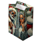 フェスティバルパーティーサンタ ミディアムペーパーバッグ (正面アングル)