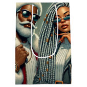 フェスティバルパーティーサンタ ミディアムペーパーバッグ (裏面)