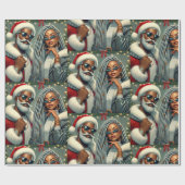 フェスティバルパーティーサンタ ラッピングペーパー (フラット)