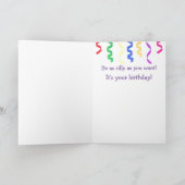 フェスティバルパーティースカンク誕生日 カード (内部)