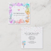 *~*フェスティバルパーティーバルーンレインボーイベントプランナー スクエア名刺 (正面/裏面)