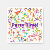 フェスティバルパーティー特別紙吹雪 スタンダードカクテルナプキン (正面)