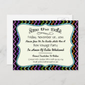 フェスティバルパーティー、懇親会またはイベント日付の保存 案内ポストカード (正面/裏面)