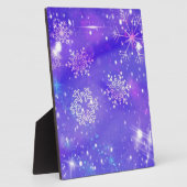 フェスティバルパープルスノーフレークスターズクリスマスパーティー フォトプラーク (側面)