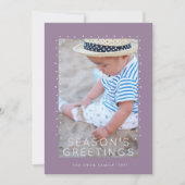 フェスティバルパープルタイディングクリスマスフォト シーズンカード (正面)
