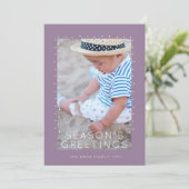 フェスティバルパープルタイディングクリスマスフォト シーズンカード (スタンド正面)