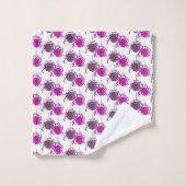 フェスティバルパープルバウブルホリデーデコール バスタオルセット (ウォッシュタオル)