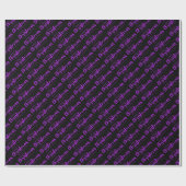 フェスティバルパープルフォイルメリークリスマス ラッピングペーパー (フラット)