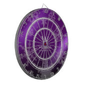 フェスティバルパープルフォイル雪片モノグラム名 ダーツボード (正面左)