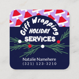 フェスティバルパープルプロフェッショナルギフトラップサービス スクエア名刺