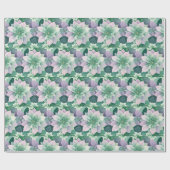 フェスティバルパープルポインセチア ラッピングペーパー (フラット)