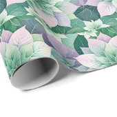 フェスティバルパープルポインセチア ラッピングペーパー (ロールコーナー)