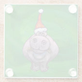 フェスティバルヒッポオングリーン ガラスコースター (裏面)