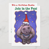 フェスティバルヒポタムスクリスマスパーティー 招待状 (正面/裏面)