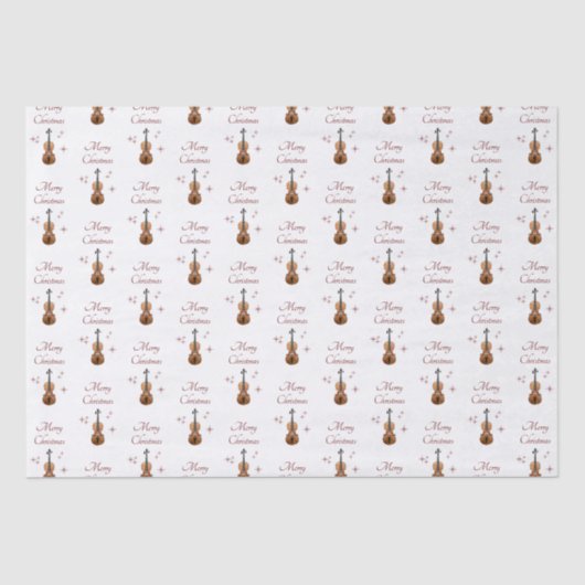 フェスティバルビオリンミュージカルクリスマススノーフレーク 薄葉紙 (正面)