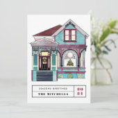 フェスティバルビクトリアンクリスマスホームティール（緑がかった色）非写真 シーズンカード (スタンド正面)