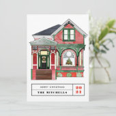 フェスティバルビクトリアンクリスマスホームレッドノンフォト シーズンカード (スタンド正面)