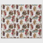 フェスティバルビクトリアンサンタスオンアンティーク音楽 ラッピングペーパー (フラット)