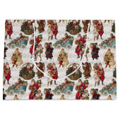 フェスティバルビクトリアンサンタスオンアンティーク音楽 ラージペーパーバッグ (正面)