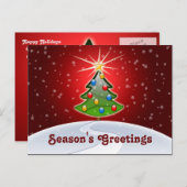 フェスティバルビジネスのクリスマスグリーティングポストカード シーズンポストカード (正面/裏面)