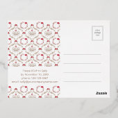 フェスティバルビジネスクリスマスパーティの招待状 |ホイル 箔招待状ポストカード (裏面)