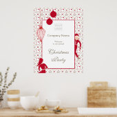 フェスティバルビジネスクリスマスパーティーへようこそ ポスター (キッチン)