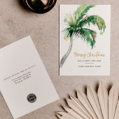 フェスティバルビジネスロゴクリスマスホリデーパームツリー シーズンカード
