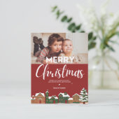 フェスティバルビレッジイラストレーションフォトクリスマスカード (スタンド正面)