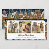 フェスティバルビレッジクリスマスグリーティングカード3枚 シーズンカード (正面/裏面)