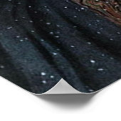 フェスティバルビンテージクリスマスカップル休日 ポスター (角)