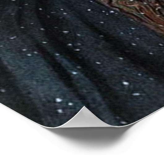 フェスティバルビンテージクリスマスカップル休日 ポスター (角)