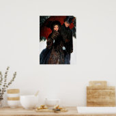 フェスティバルビンテージクリスマスカップル休日 ポスター (キッチン)