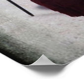 フェスティバルビンテージクリスマスカップル休日 ポスター (角)